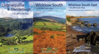 The Set of Three South Wicklow Maps published by EastWest Mapping including Lugnaquilla & Glendalough, Wicklow South and Wicklow South East.