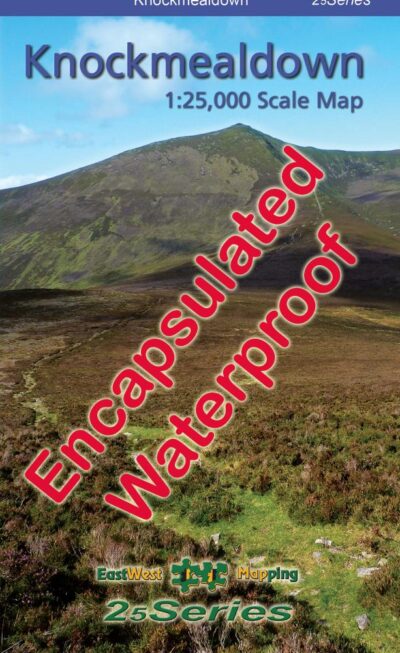 Cover of the encapsulated waterproof map of Knockmealdown published by EastWest Mapping.