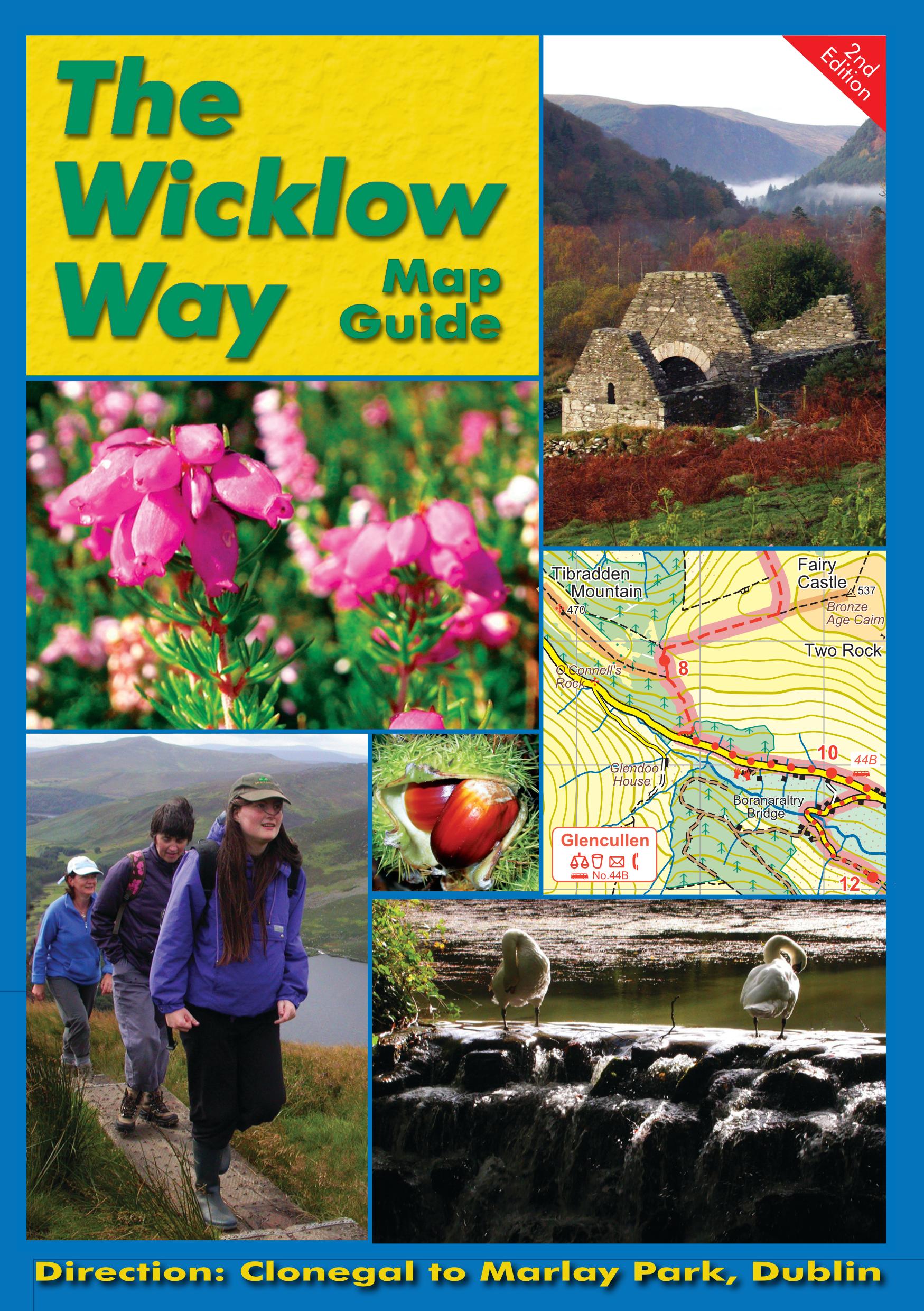 The Wicklow Way Map Guide leading from Clonegal to Marlay Park, Dublin.