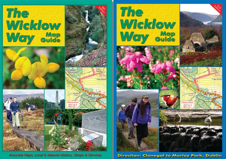 The Wicklow Way Map Guide leading from Clonegal to Marlay Park and from Marlay Park to Clonegal.