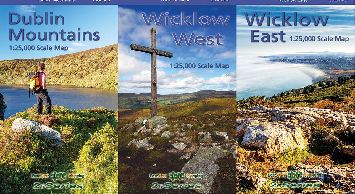 Set of Three 1:25,000 North Wicklow Maps